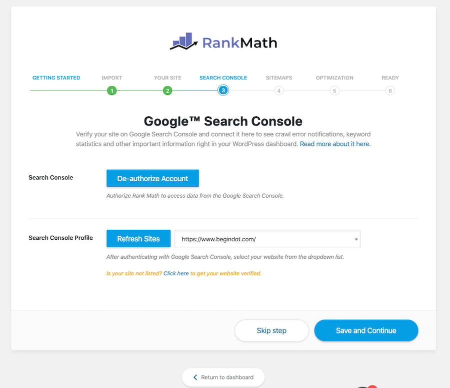 Connect With Google Search Console.
