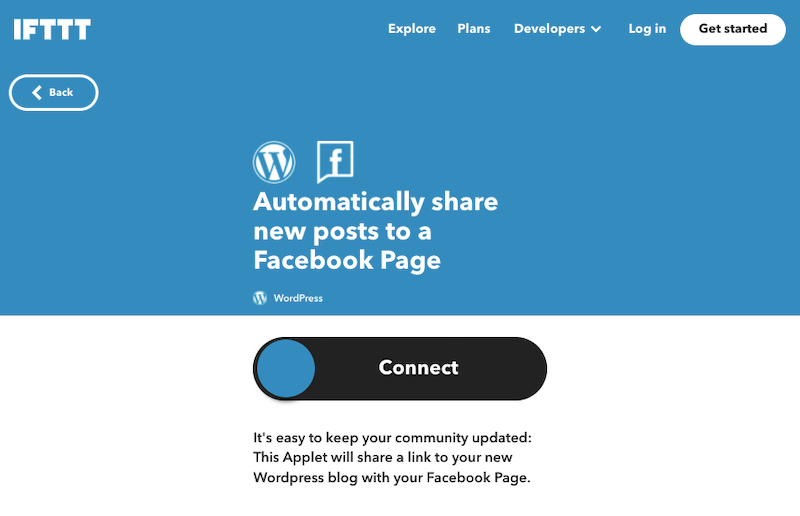 Sync Facebook Account With IFTTT