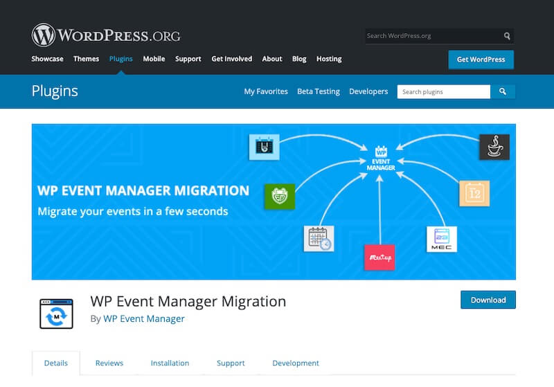 WP Event Manager Migration