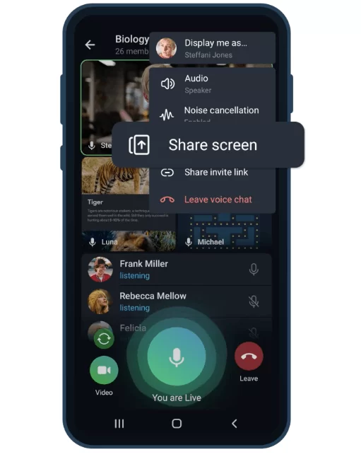Telegram-Share-Screen